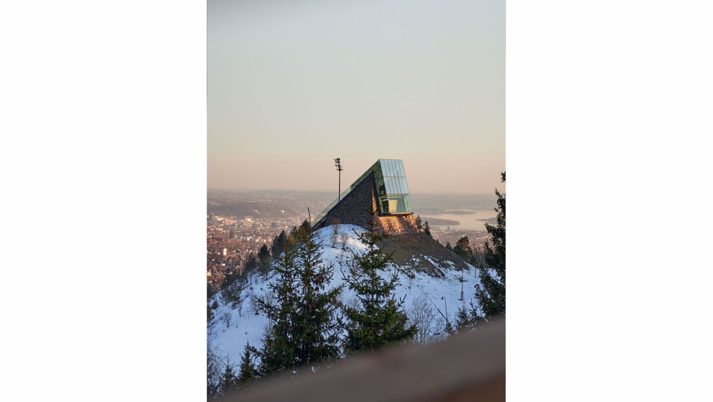 Midtstuen winter sports facility, Holmenkollen mountain, Oslo, Sweden, 2022, Porsche AG