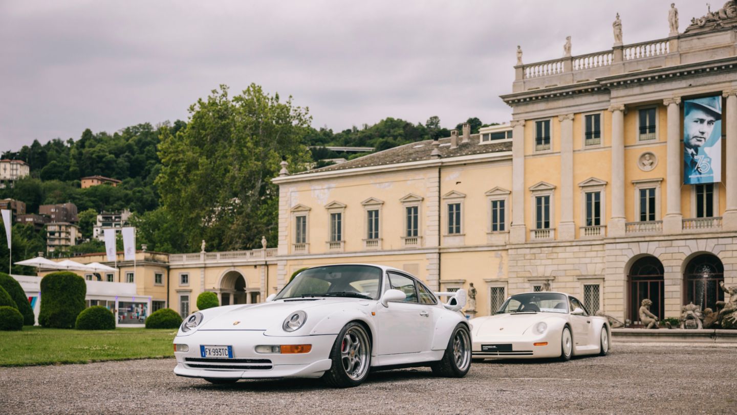Porsche 911 GT2 (993), Porsche Gruppe B Concept (i-d), Fuori Concorso, Villa Olmo, Como, Italia, 2023, Porsche AG