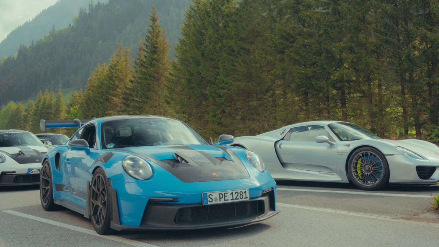 Porsche 911 GT3 RS, Porsche 918 Spyder, Porsche Heights, Österreich, 2023, Porsche AG