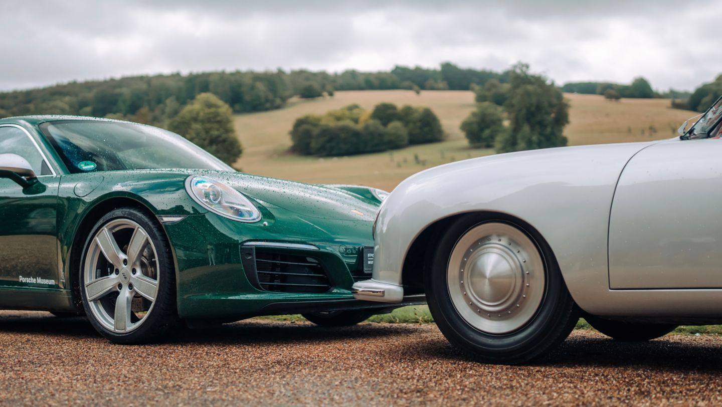 „1 Million" (991), Porsche 356 „Nr.1" Roadster, Fahrveranstaltung für Journalisten, Festival of Speed, Goodwood, 2023, Porsche AG