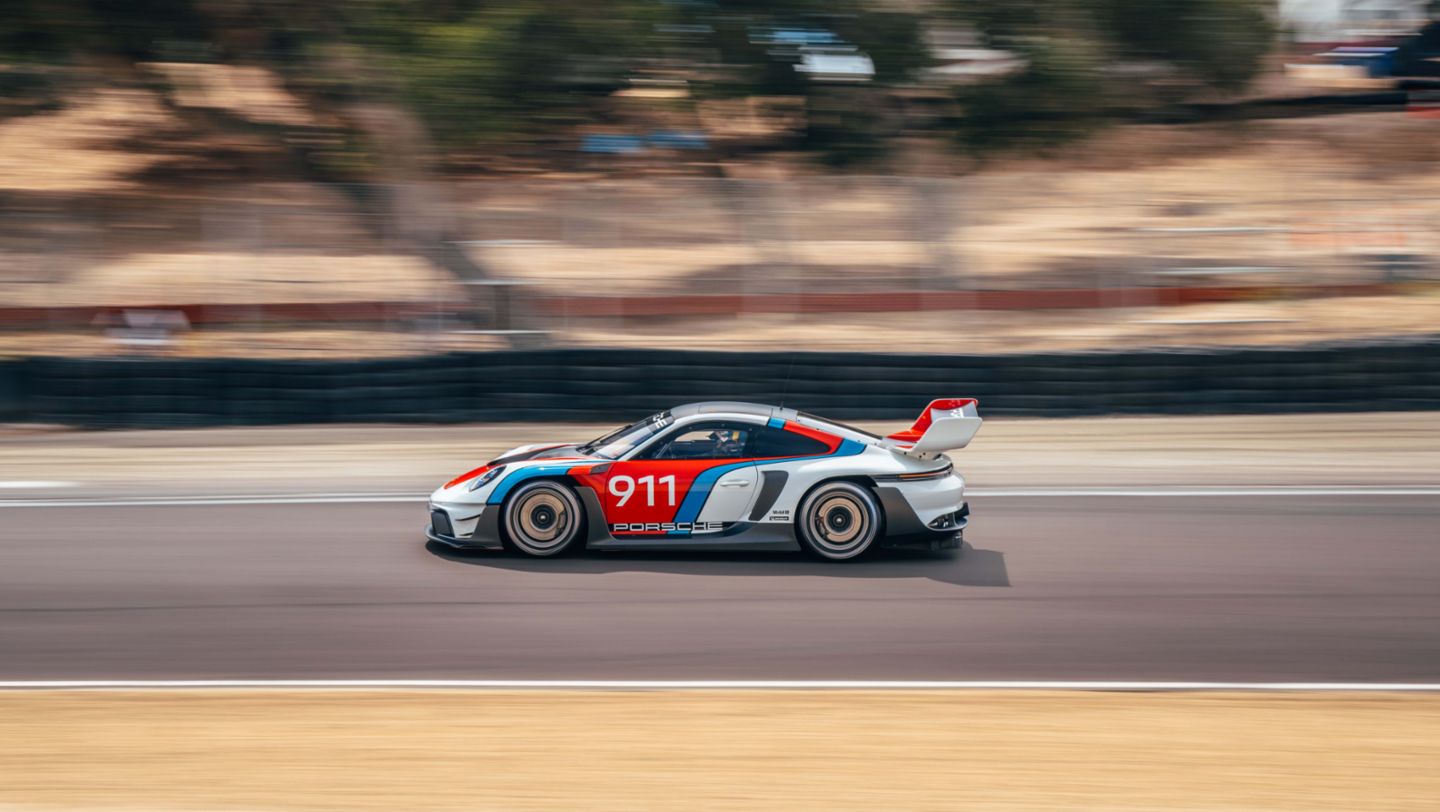 911 GT3 R rennsport, Rennsport Reunion, WeatherTech Raceway Laguna Seca, Kalifornien, 2023, Porsche AG