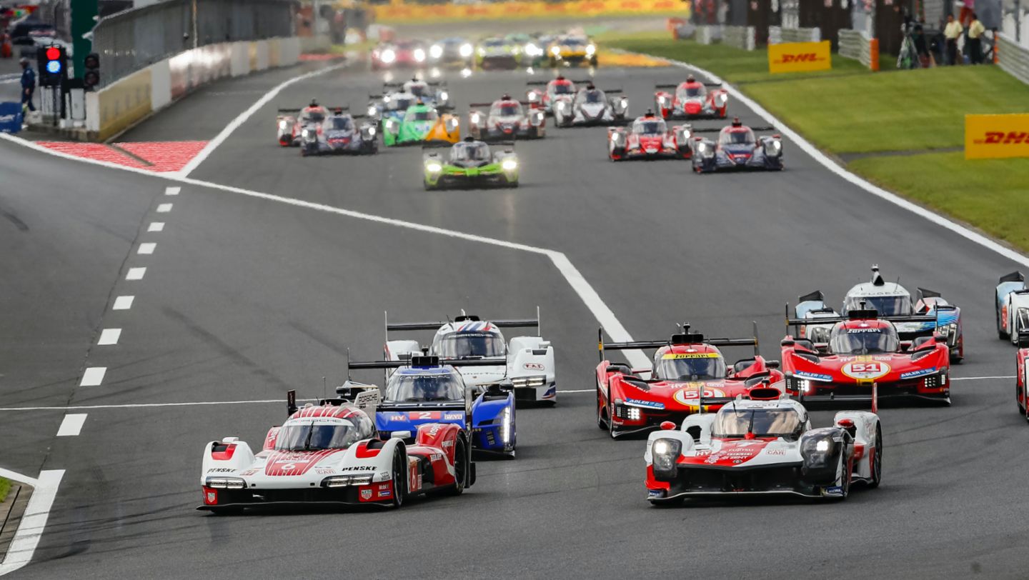 Porsche 963, Porsche Penske Motorsport (#6), Kevin Estre (F), Andre Lotterer (D), Laurens Vanthoor (B), FIA WEC, Fuji, Rennen, 2023, Porsche AG