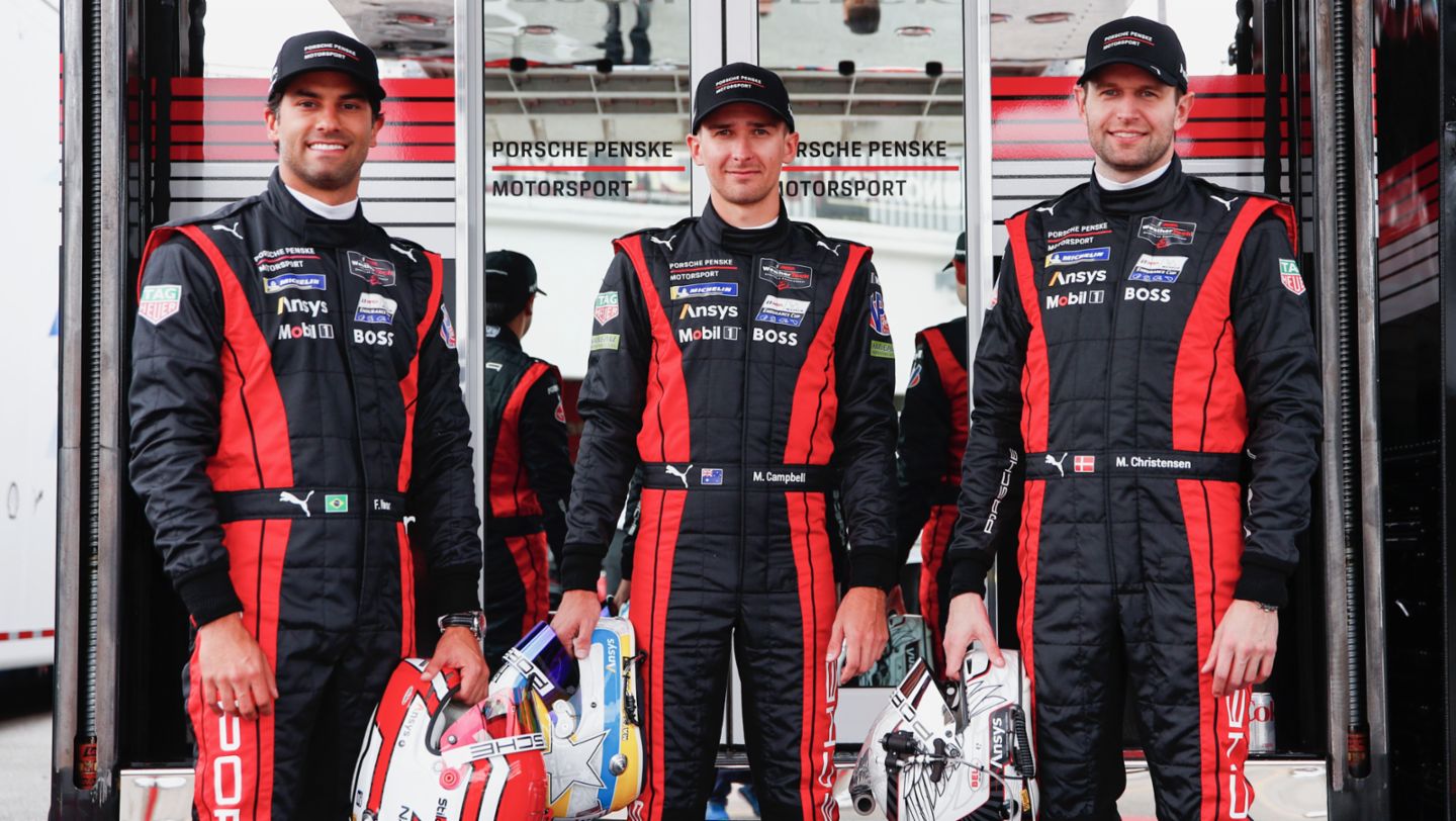 Felipe Nasr (BR), Matt Campbell (AUS), Michael Christensen (DK) (l-r), 2023, Porsche AG