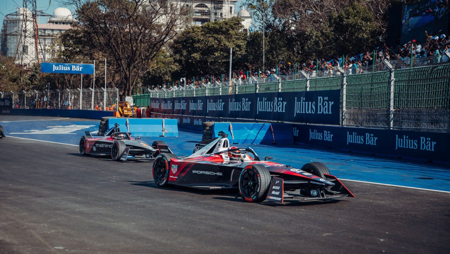 Pascal Wehrlein, Formel E Werksfahrer, Porsche 99X Electric Gen3, Hyderabad E-Prix, Hyderabad, Indien, 2023, Porsche AG