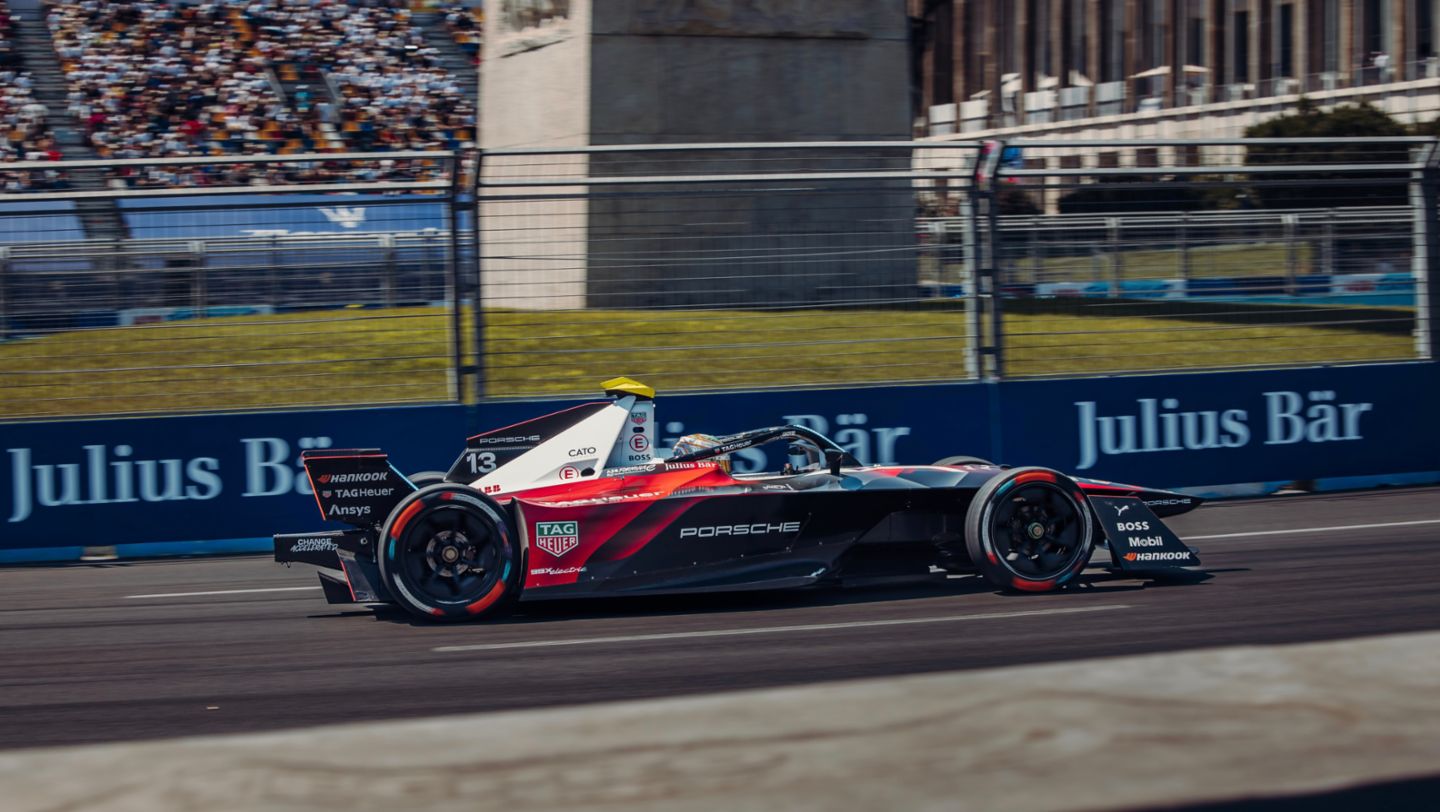 António Félix da Costa, Porsche 99X Electric (nº 13), 1ª carrera del E-Prix de Roma, Italia, 2023, Porsche AG