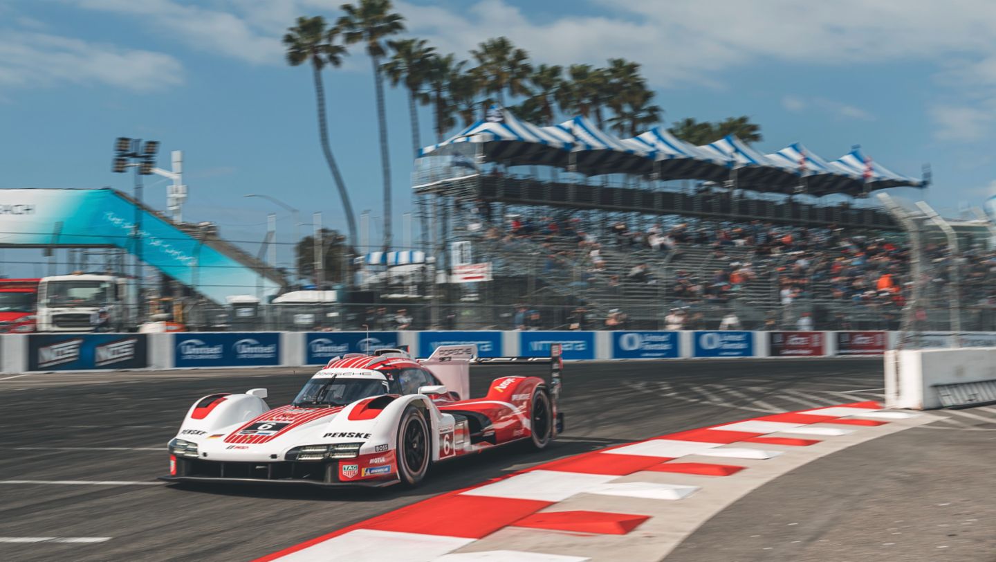 Porsche 963, Porsche Penske Motorsport (nº 6), Nick Tandy (GB) y Mathieu Jaminet (FRA), IMSA, Long Beach, 2023, Porsche AG
