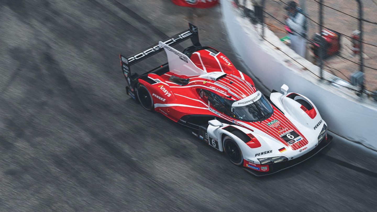 Porsche 963, Porsche Penske Motorsport (nº 6), Nick Tandy (GB) y Mathieu Jaminet (FRA), IMSA, Long Beach, 2023, Porsche AG
