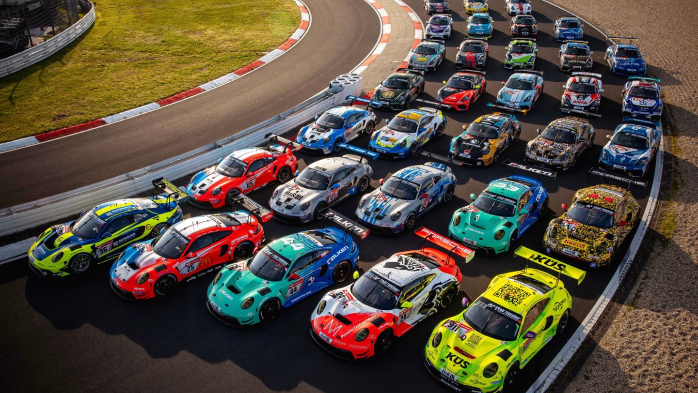 Porsche customer teams at the 24-hour race, Nürburgring, 2023, Porsche AG