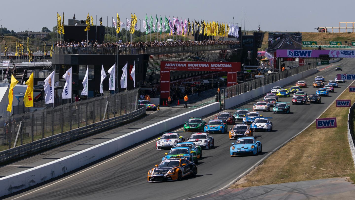Start: Porsche 911 GT3 Cup, Larry ten Voorde (NL), Team GP Elite, Porsche Carrera Cup Deutschland, Zandvoort, 2023, Porsche AG