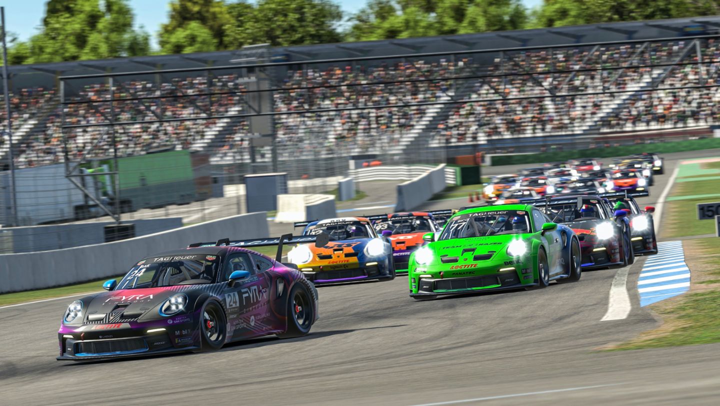 Porsche 911 GT3 Cup, Esports, Porsche TAG Heuer Esports Supercup, Hockenheimring, 2023, Porsche AG