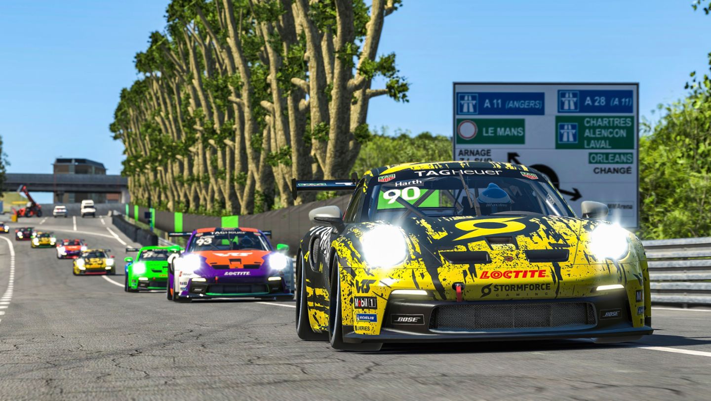 Porsche 911 GT3 Cup (Esports), Porsche TAG Heuer Esports Supercup, Le Mans (F), Yohann Harth (F), #90, Apex Racing Team, 2023, Porsche AG
