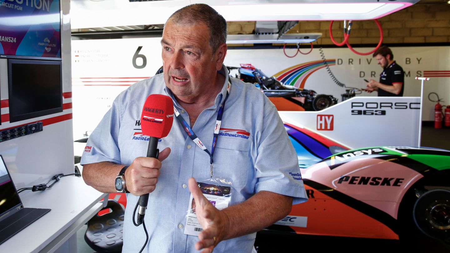 John Hindhaugh, Radio Le Mans, Le Mans, France, 2023, Porsche AG