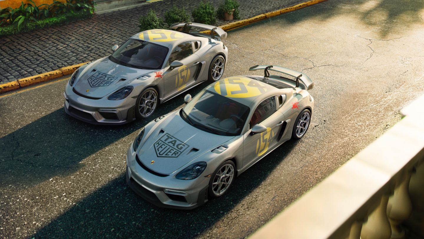 Porsche 718 Cayman GT4 RS "TAG Heuer x Porsche – Legends of Panamericana", 2023, Porsche AG
