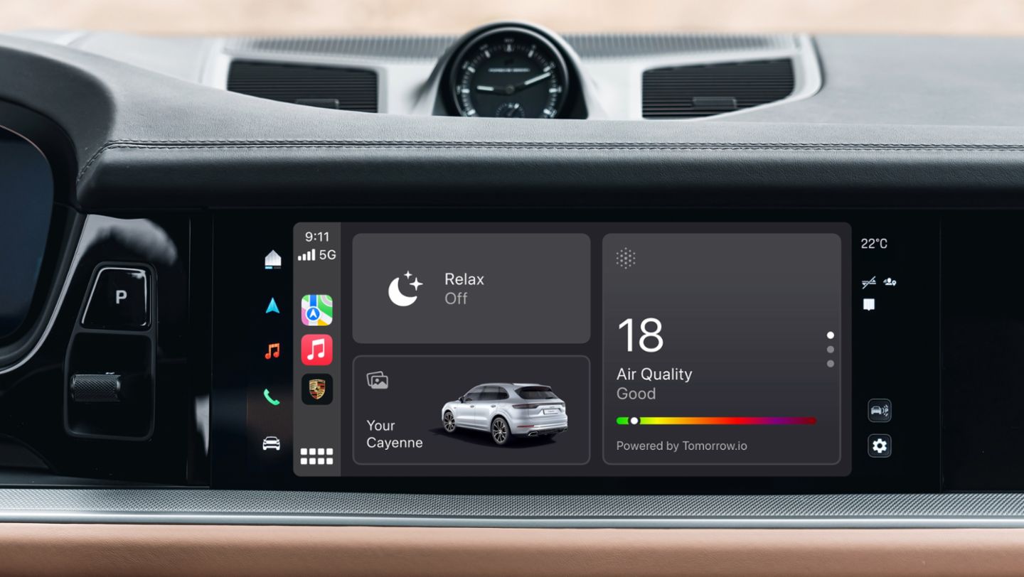 Porsche Cayenne, sistema de infoentretenimiento con Apple CarPlay®, 2023, Porsche AG