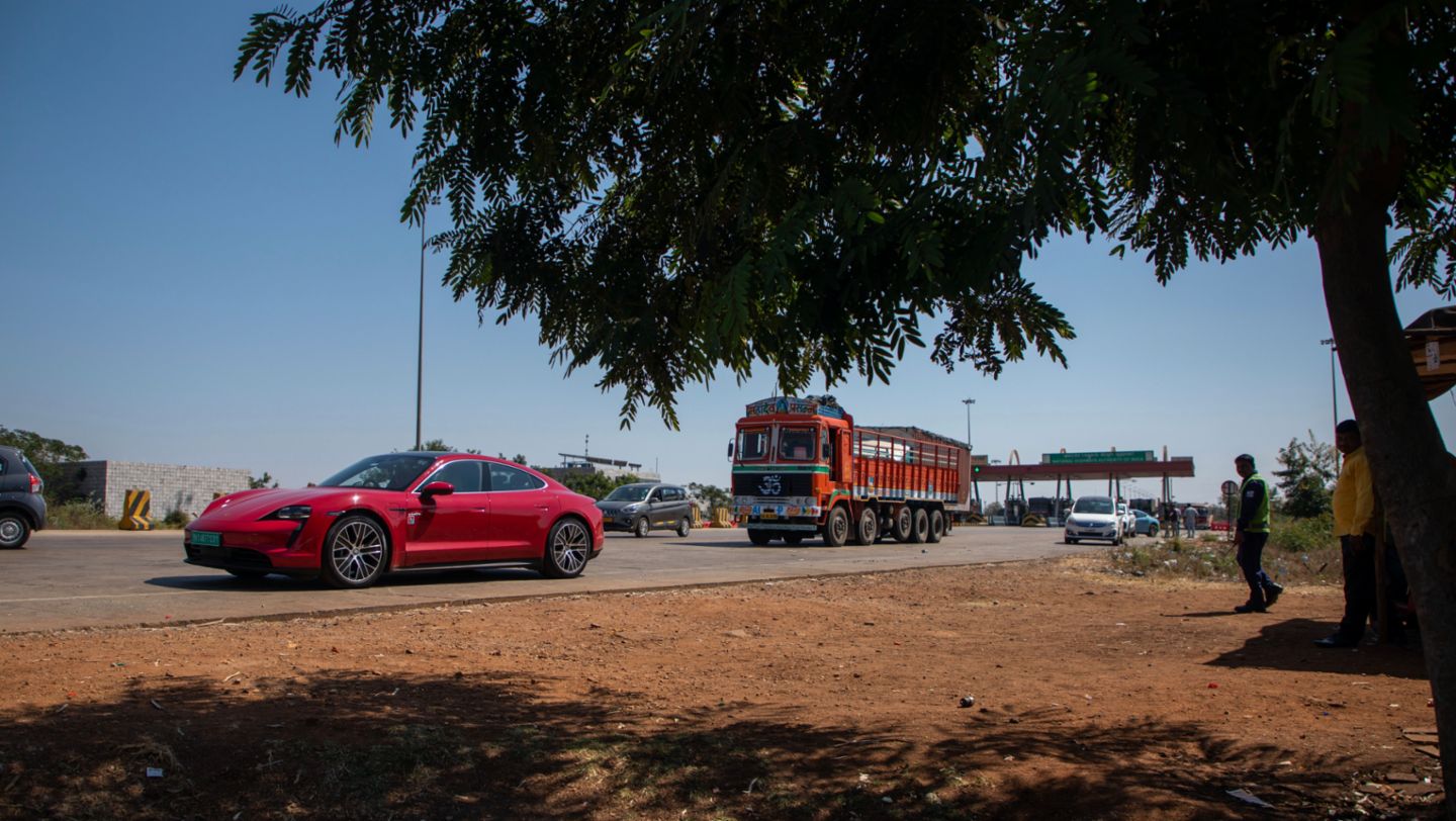 Taycan, From Mumbai to Hyderabad, India, 2023, Porsche AG
