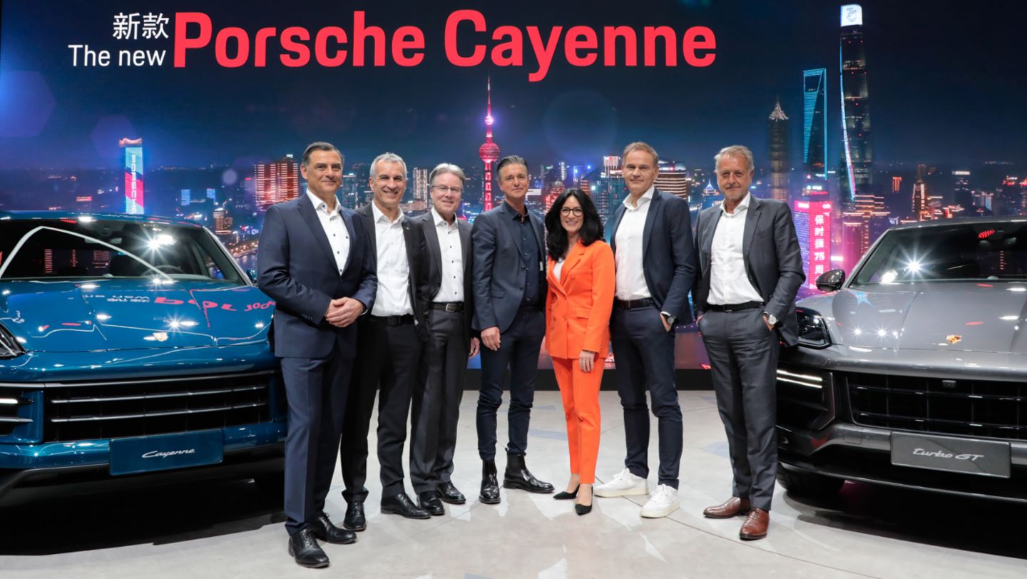 Executive Board of Porsche AG, Michael Steiner, Albrecht Reimold, Andreas Haffner, Lutz Meschke, Barbara Frenkel, Oliver Blume, Detlev von Platen, Auto Shanghai, 2023, Porsche AG