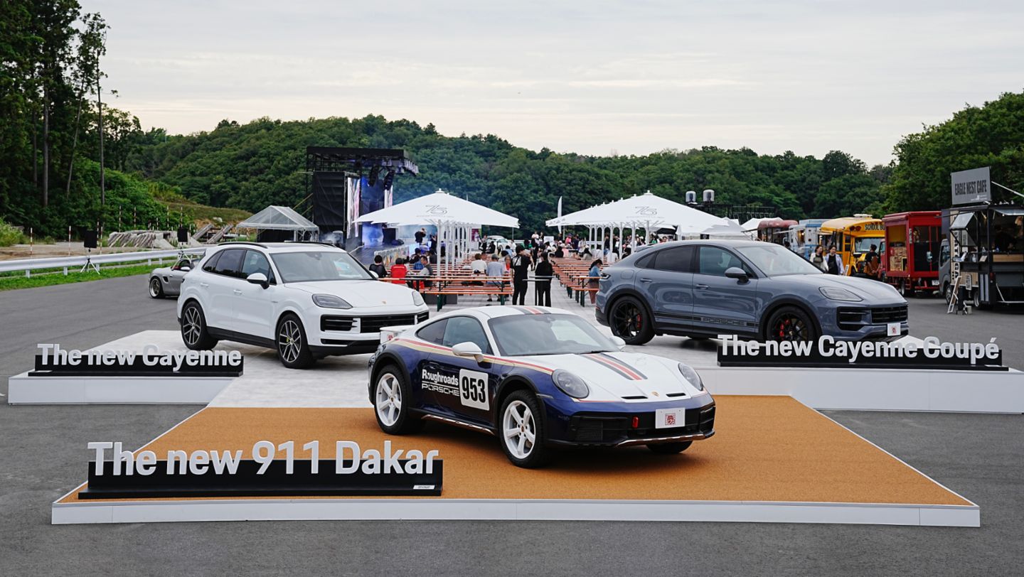 Porsche 911 Dakar, Porsche Cayenne, Porsche Cayenne Coupé, Porsche Festival Japan, Porsche Experience Center Tokyo, Japan, 2023, Porsche AG