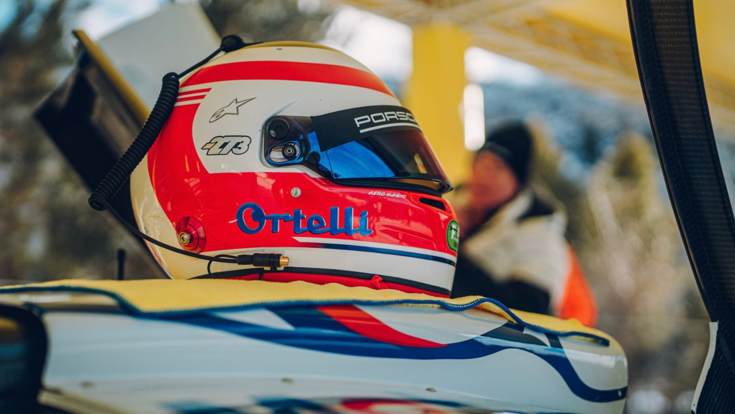 Helmet of Stéphane Ortelli, Aspen, USA, 2024, Porsche AG