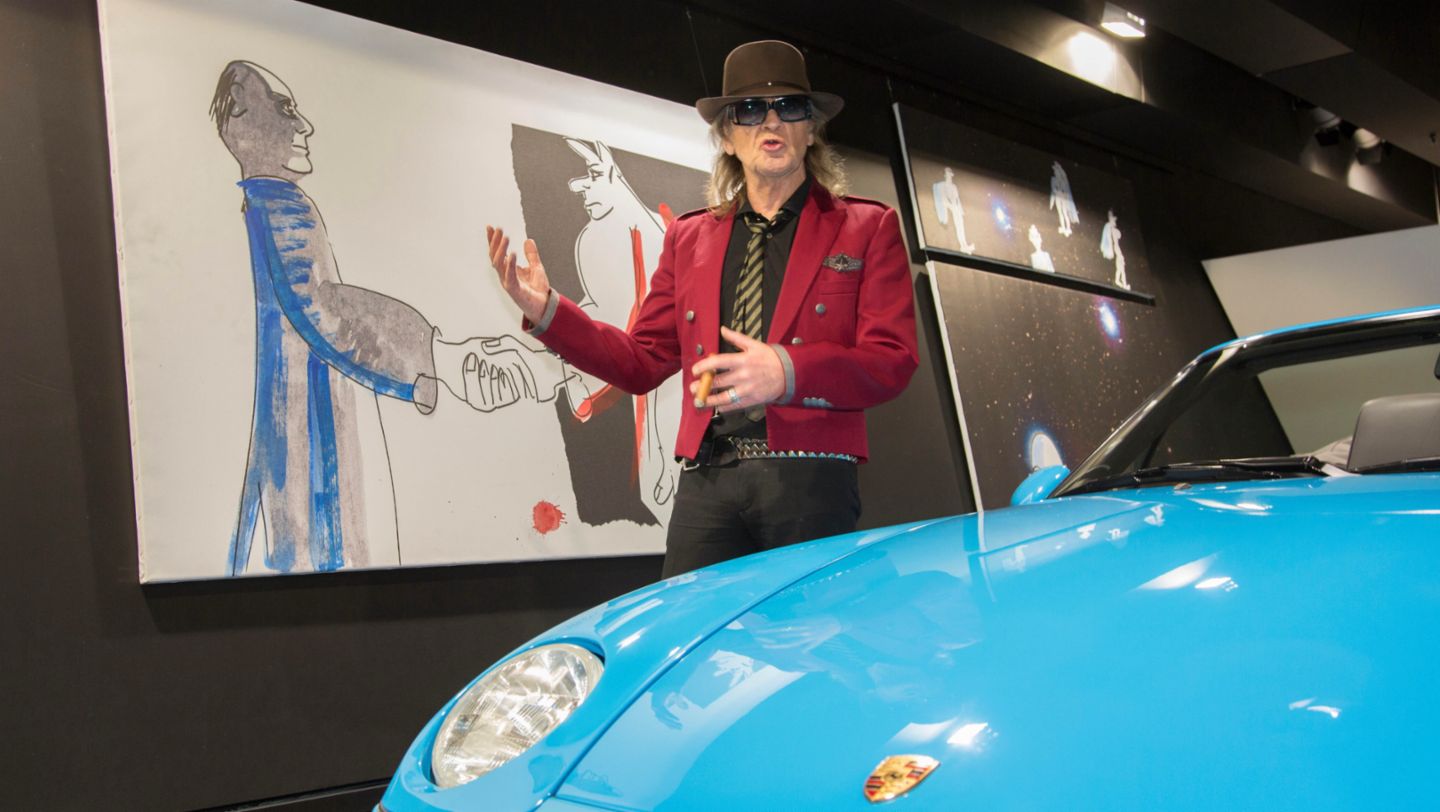 968 Cabriolet, Udo Lindenberg, special exhibition 2015, Porsche Museum, Stuttgart-Zuffenhausen, 2024, Porsche AG