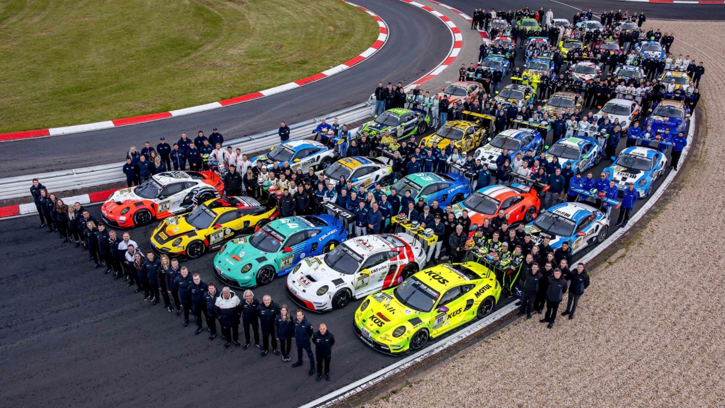 Porsche customer teams, Qualifying, 24-hour race, Nürburgring, Germany, 2024, Porsche AG