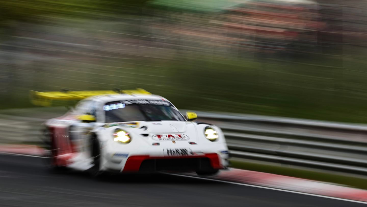 Robert Renauer (D), Vincent Kolb (D), Dennis Olsen (N), Matt Campbell (AUS), Porsche 911 GT3 R, Herberth Motorsport (#5), ADAC 24h Nürburgring Qualifiers, 24-hour race, Nürburgring, Germany, 2024, Porsche AG