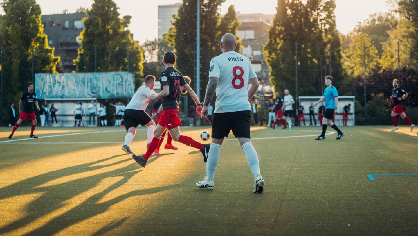 Football match TAG Heuer Formula E team vs. Andretti Formula E team, Berlin, Germany, 2024, Porsche AG