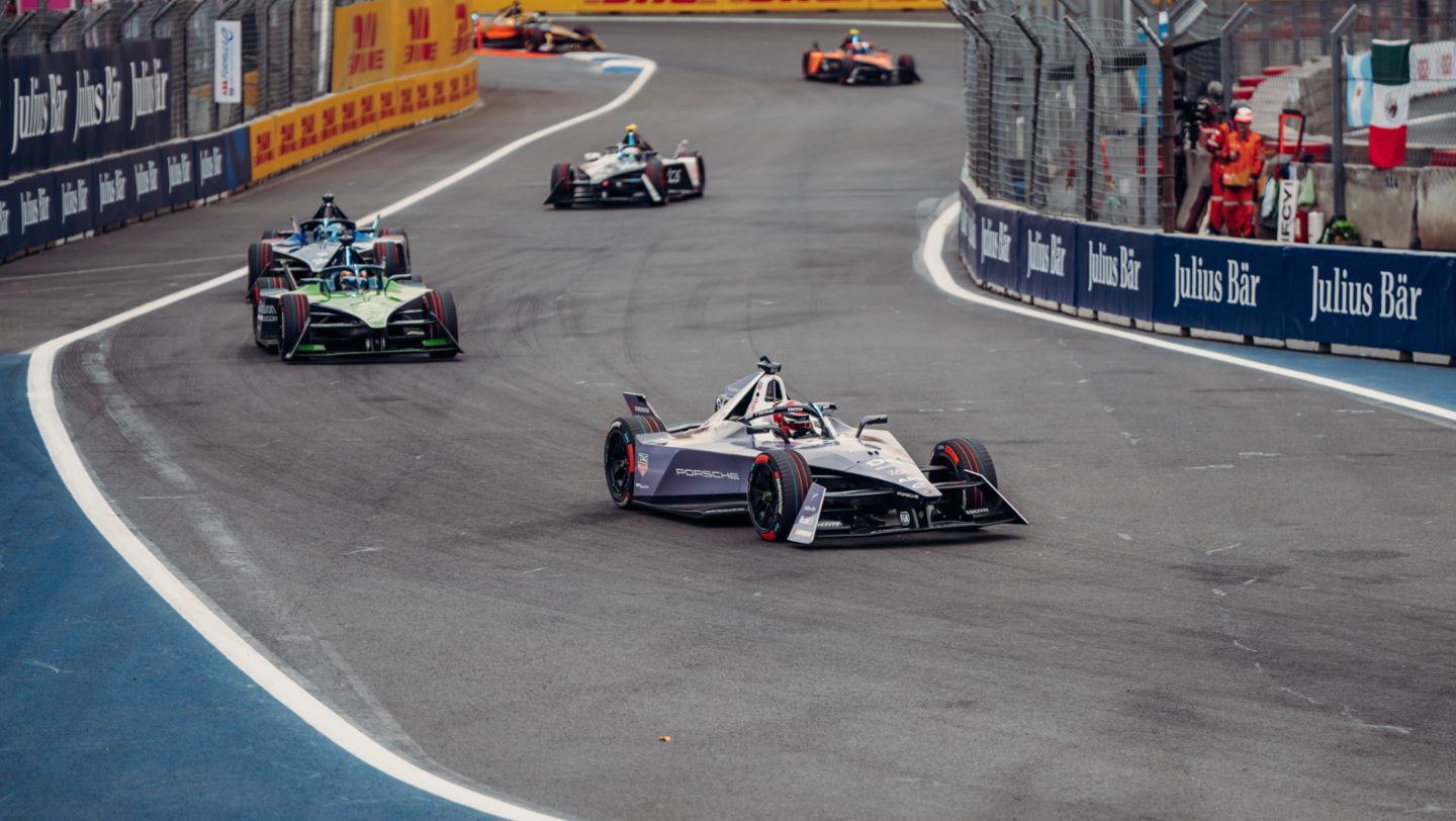 Pascal Wehrlein, Porsche 99X Electric Sonderlackierung, Mexico City E-Prix, Mexico City, Mexico, 2024, Porsche AG