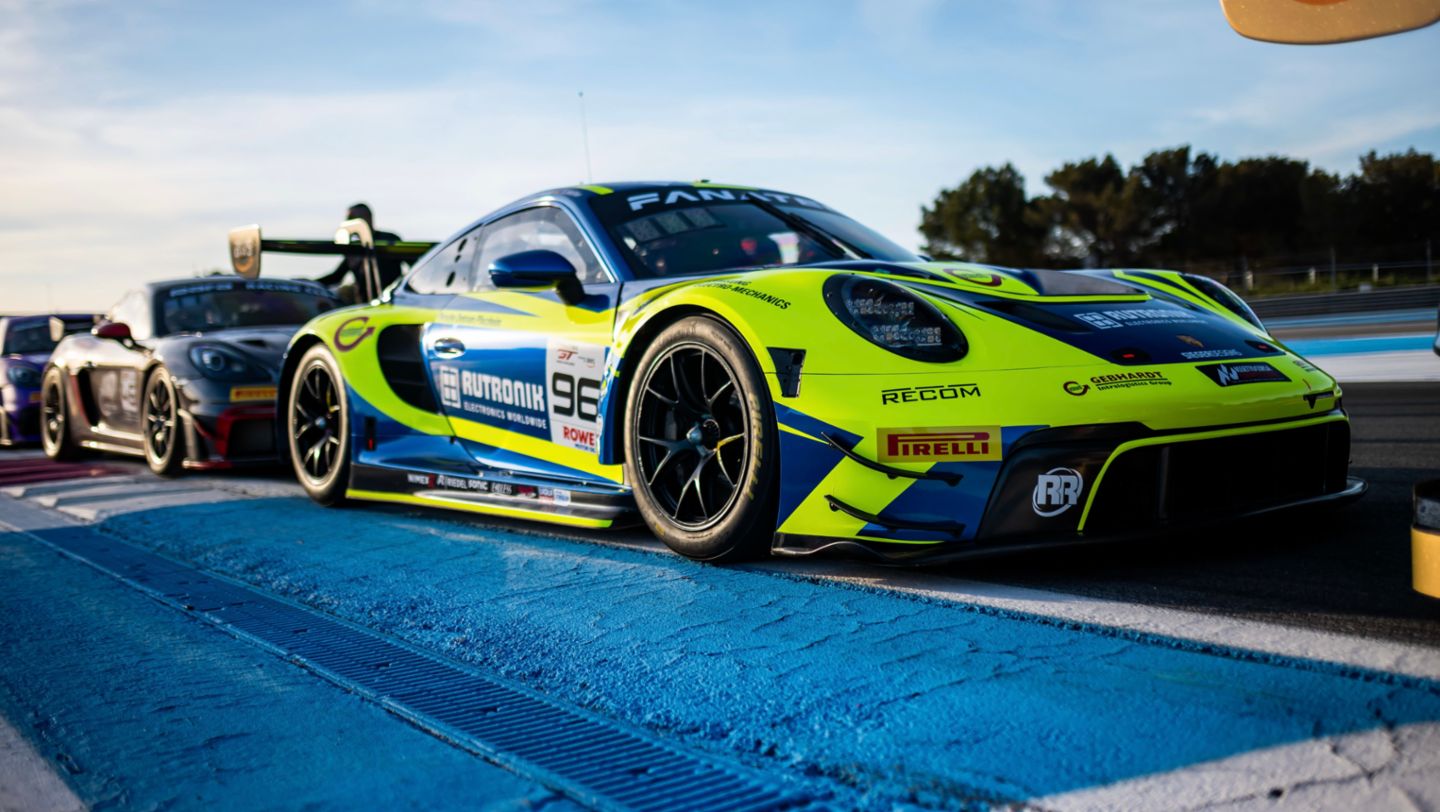 Porsche 911 GT3 R, Rutronik Racing (#96), Julien Andlauer (F), Patric Niederhauser (CH), Sven Müller (D), 2024, Porsche AG