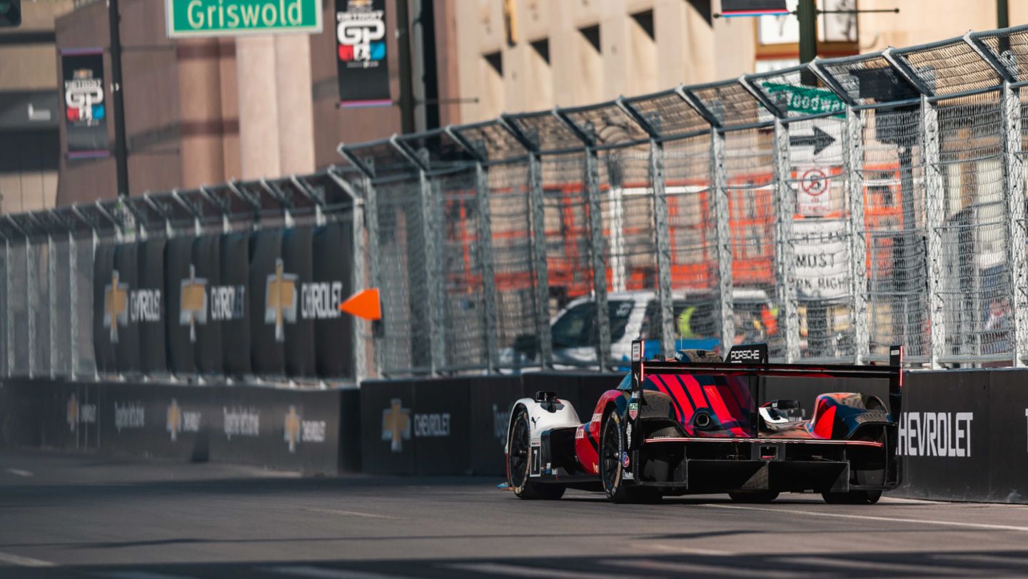 Dane Cameron (USA), Felipe Nasr (BR), Porsche Penske Motorsport (#6), Porsche 963, Qualifying, IMSA, Detroit, 2024, Porsche AG