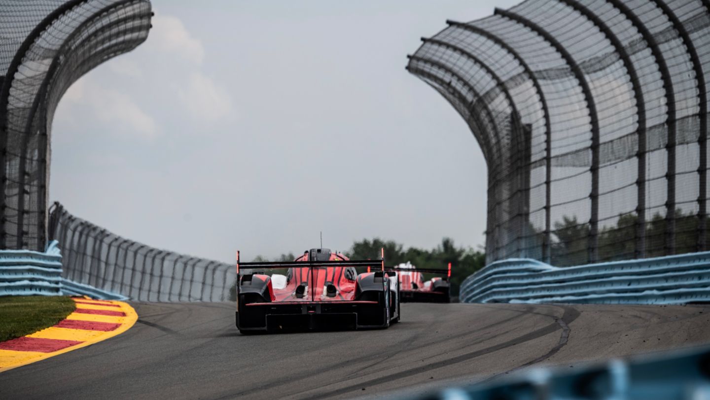 orsche 963, Porsche Penske Motorsport (#7), Dane Cameron (USA), Felipe Nasr (BR), Qualifying, IMSA, Watkins Glen, 2024, Porsche AG