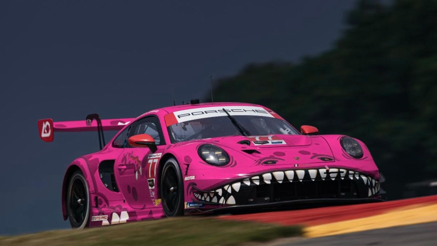 Porsche 911 GT3 R, AO Racing (#77), Laurin Heinrich (D), Julien Andlauer (F), Road America, USA, 2024, Porsche AG