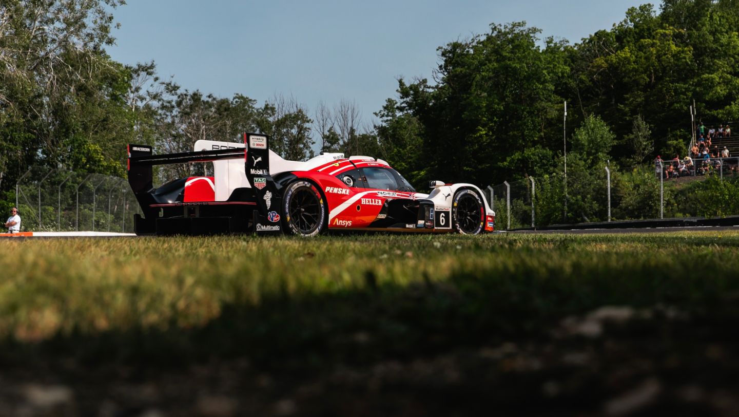 Porsche 963, Porsche Penske Motorsport (nº 6), Nick Tandy (GB), Mathieu Jaminet (FRA), calificación, Road America, campeonato IMSA, 2024, Porsche AG