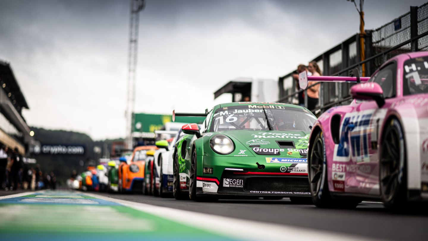 Mathys Jaubert (F), Martinet by Almeras (#16), Porsche 911 GT3 Cup, Porsche Mobil 1 Supercup, Qualifying, Spa-Francorchamps, 2024, Porsche AG