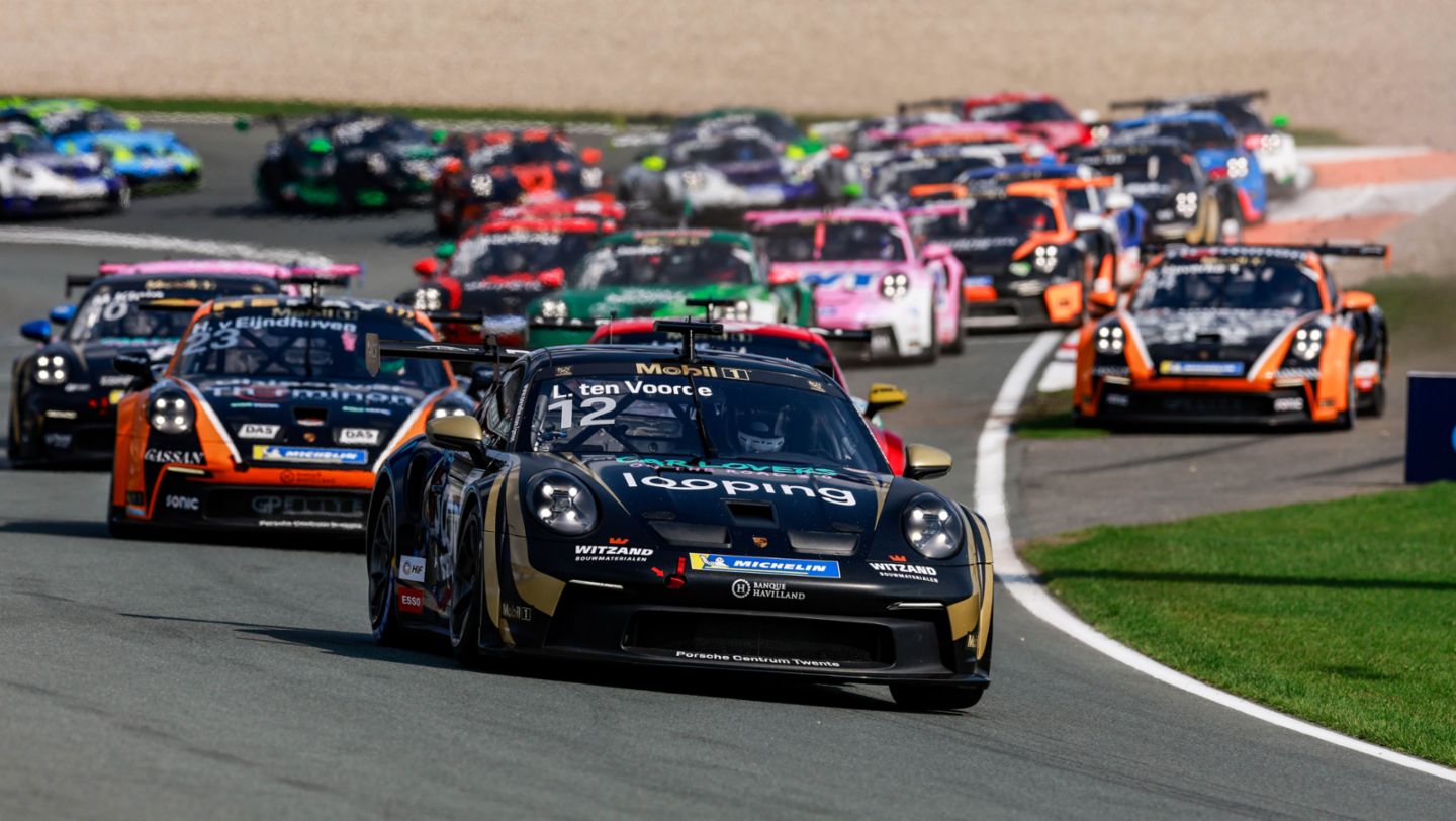  Larry ten Voorde (NL), Porsche 911 GT3 Cup, Schumacher CLRT (#12), Zandvoort, Porsche Mobil 1 Supercup, 2024, Porsche AG