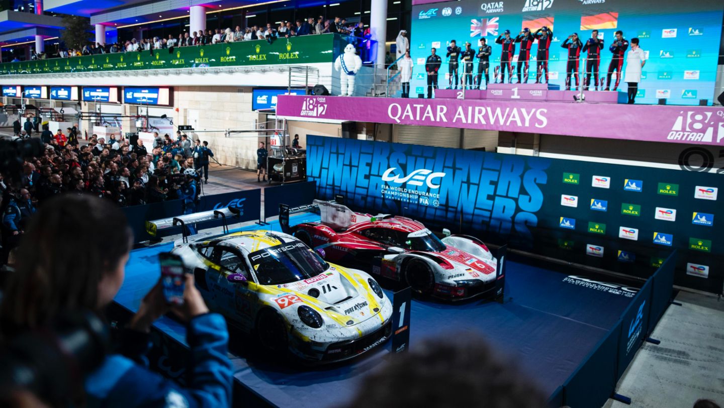 Podio en los 1.812 km de Catar, 2024, Porsche AG