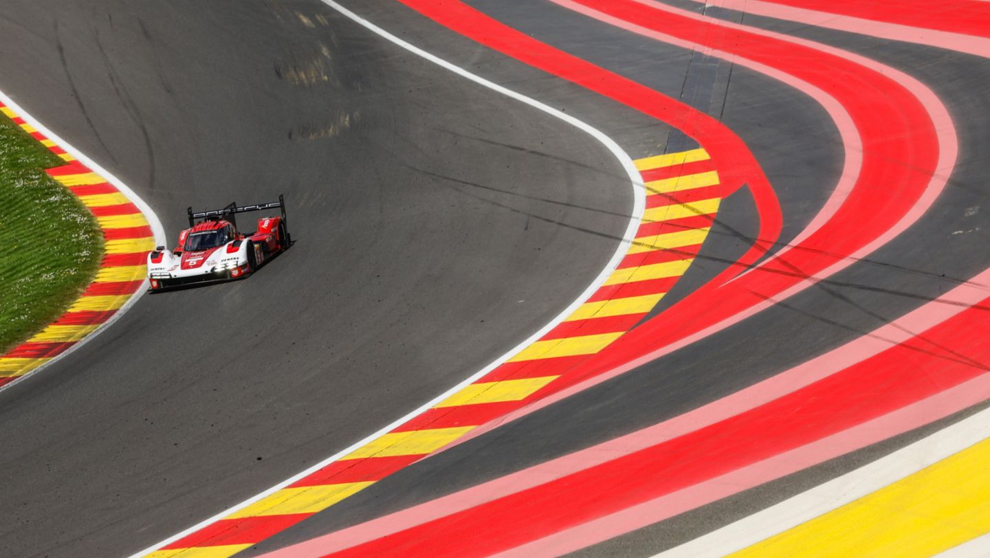 Porsche 963, Porsche Penske Motorsport (nº 5), Matt Campbell (Australia), Michael Christensen (DIN), Frederic Makowiecki (FRA), calificación, 6 Horas de Spa-Francorchamps, Campeonato del Mundo de Resistencia FIA (WEC), 2024, Porsche AG