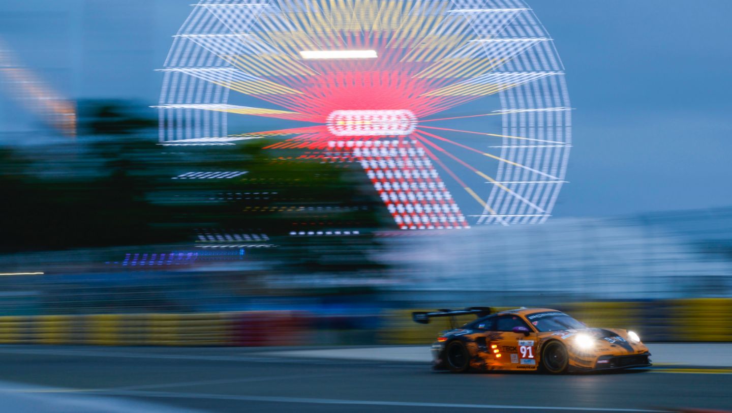 Porsche 911 GT3 R, Manthey EMA (nº 91), Yasser Shahin (Australia), Morris Schuring (PB), Richard Lietz (Austria), carrera, 24 Horas de Le Mans, Campeonato del Mundo de Resistencia FIA (WEC), 2024, Porsche AG
