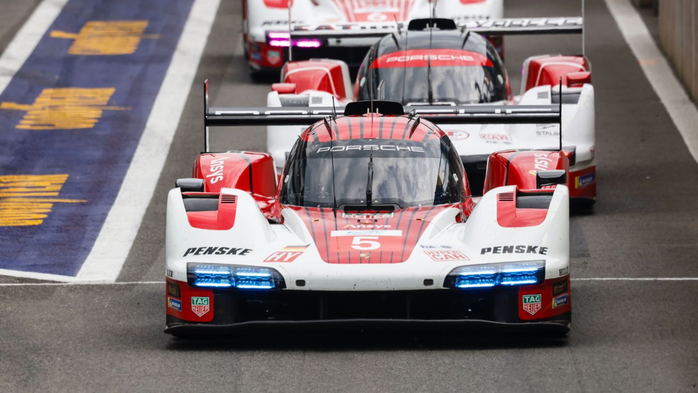 Matt Campbell (AUS), Michael Christensen (DK), Frederic Makowiecki (F), Porsche 963, Porsche Penske Motorsport (#5), Belgium/Spa, 2024, Porsche AG