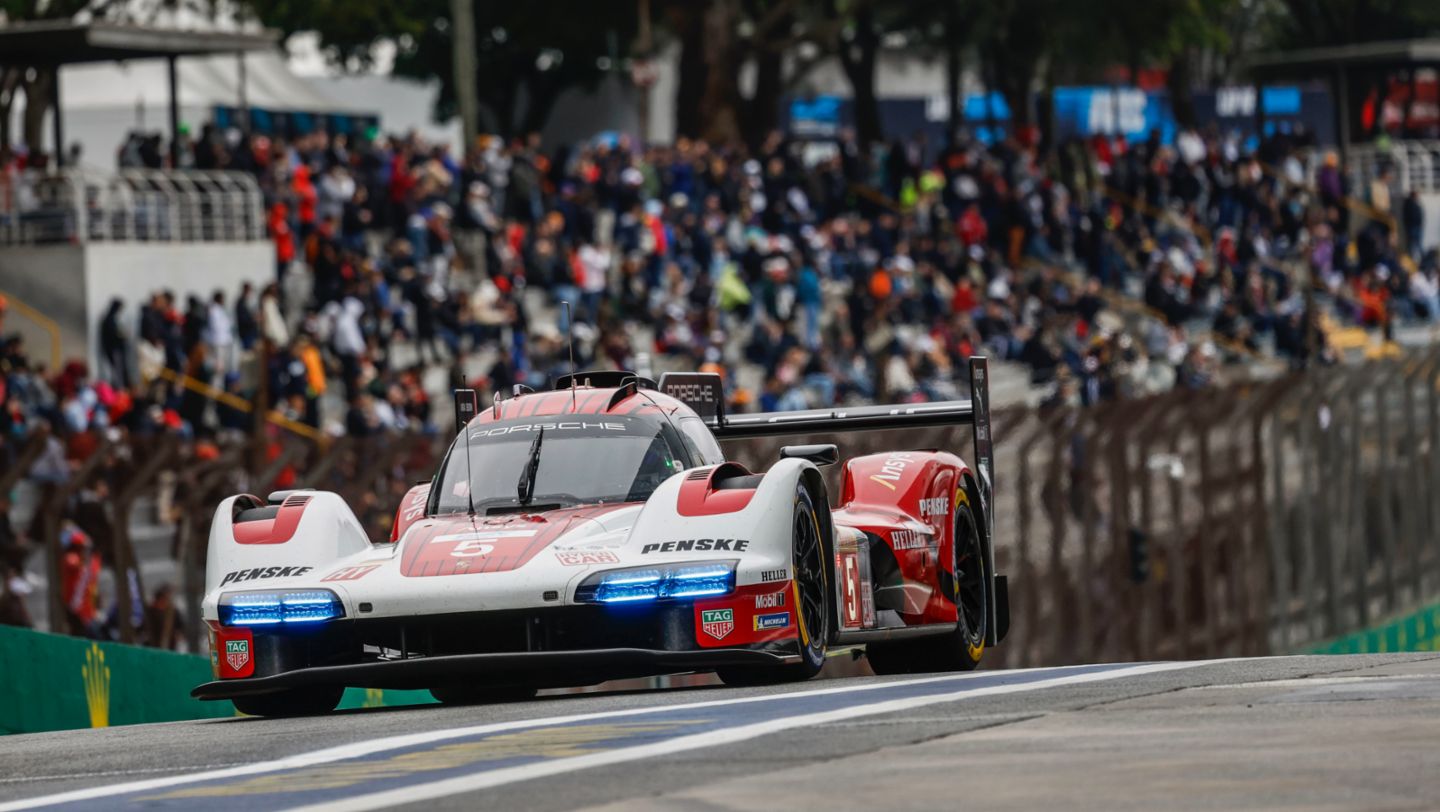 Porsche 963, Porsche Penske Motorsport, Matt Campbell, Michael Christensen, Frederic Makowiecki, Qualifying, FIA WEC, São Paulo, 2024, Porsche AG