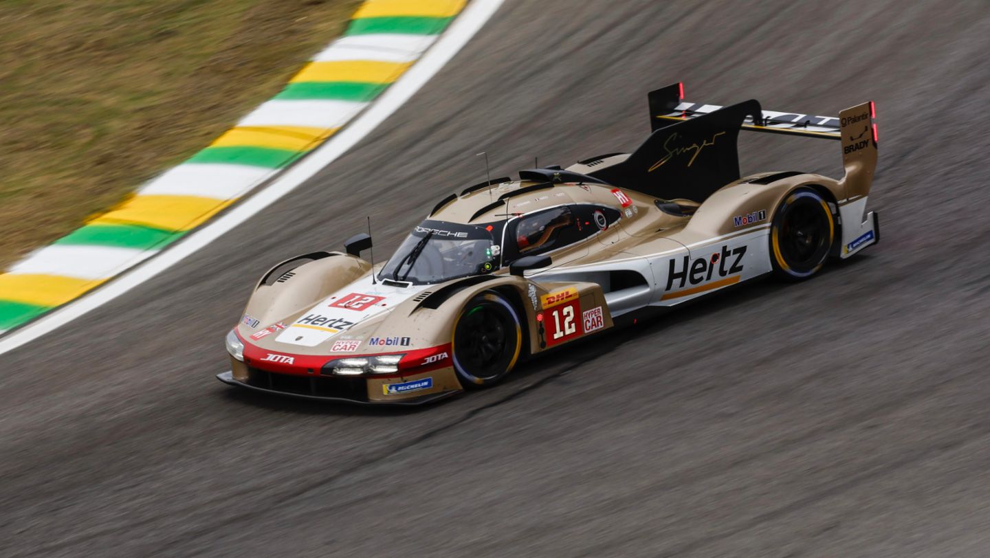 Porsche 963, Hertz Team Jota (#12), Will Stevens (UK), Callum Ilott (UK), Norman Nato (F), WEC, Sao Paulo, Brazil, 2024, Porsche AG