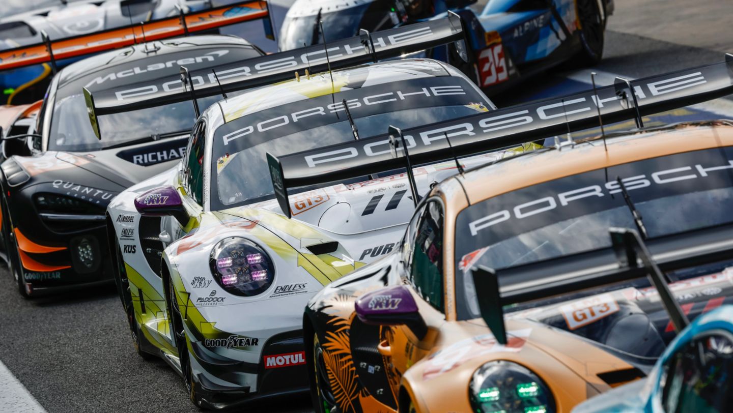 Porsche 911 GT3 R, Manthey Pure Rxcing (#92), Alex Malykhin (UK), Joel Sturm (D), Klaus Bachler (A), WEC, Sao Paulo, Brazil, 2024, Porsche AG