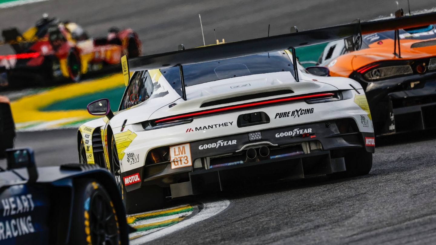 Porsche 911 GT3 R, Manthey Pure Rxcing (#92), Alex Malykhin (UK), Joel Sturm (D), Klaus Bachler (A), WEC, Sao Paulo, Brazil, 2024, Porsche AG