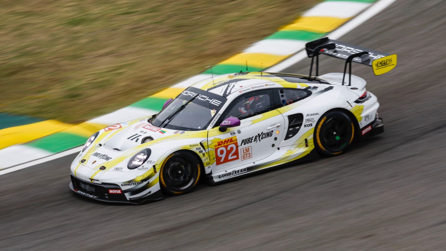 Alex Malykhin (UK), Joel Sturm (D), Klaus Bachler (A), Porsche 911 GT3 R, Manthey PureRxcing (#92), 2024, Porsche AG