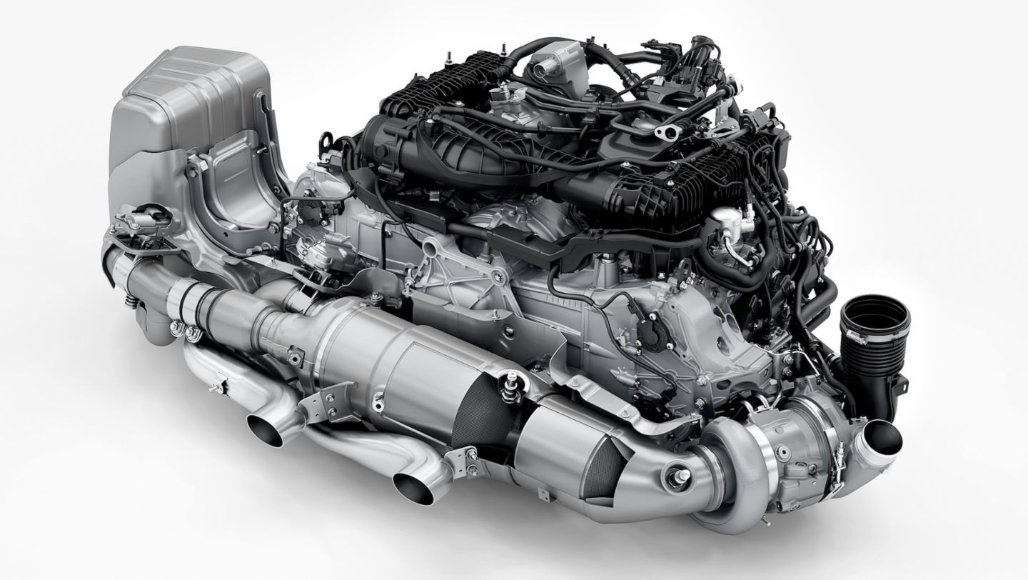 Motor bóxer de seis cilindros y 3.6 litros, Porsche 911 Carrera GTS, 2024, Porsche AG