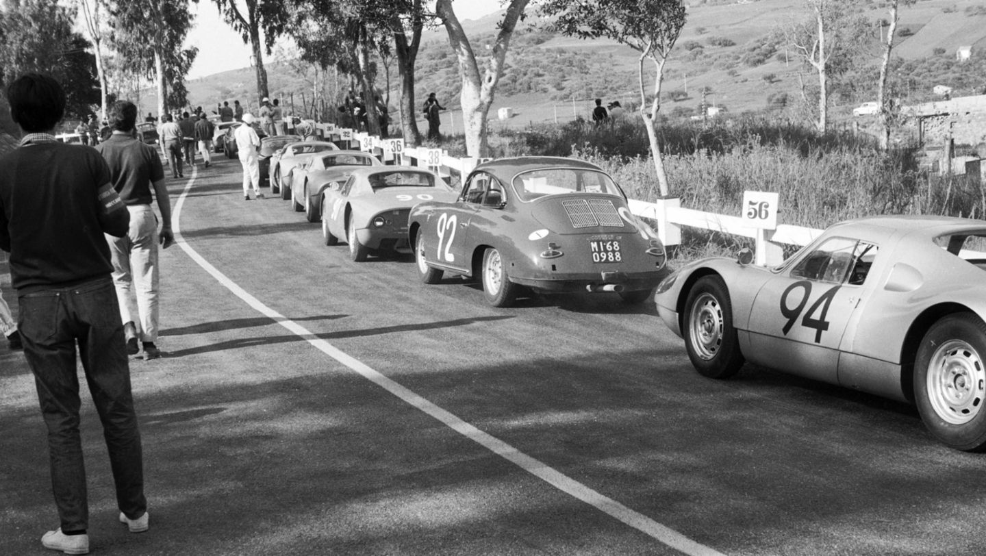 Jacques Rey, Jean-Pierre Hanrioud, 904 Carrera GTS, Targa Florio, Sicily, Italy, 1964, Porsche AG