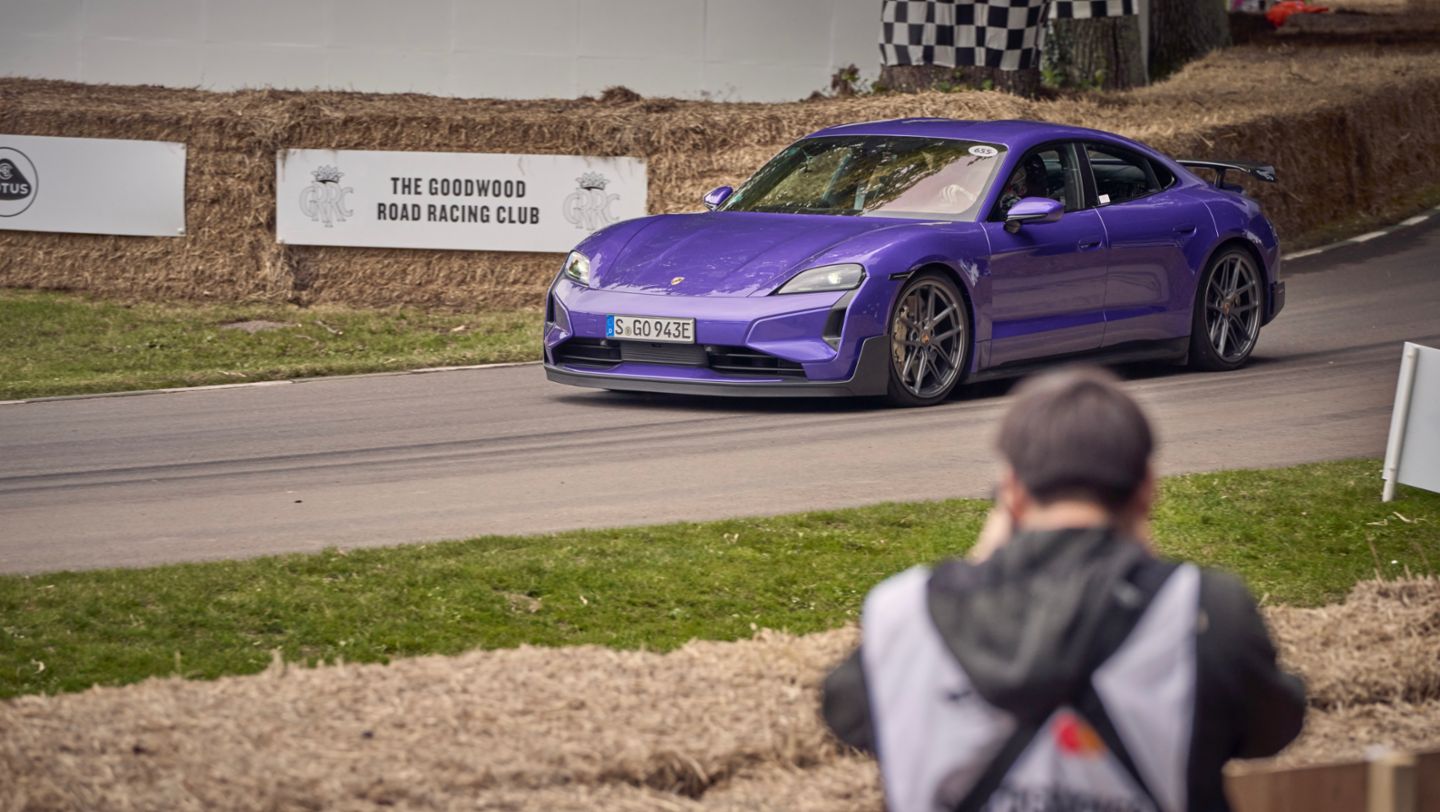 Taycan Turbo GT with Weissach package, Goodwood Festival of Speed, 2024, Porsche AG
