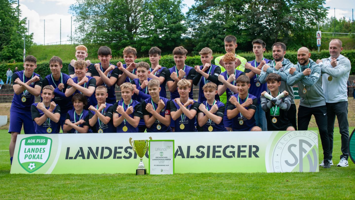 Erzgebirge Aue, Landespokalsieg U15, 2024, Porsche AG