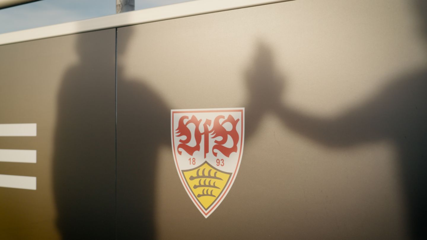 Videodreh beim VfB Stuttgart, Turbo für Talente, 2024, Porsche AG