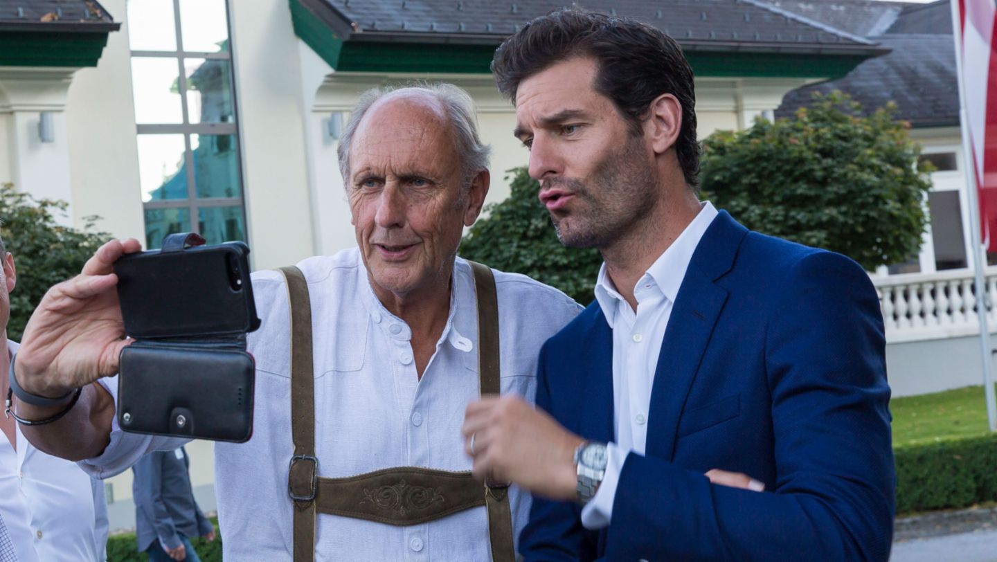 Hans-Joachim Stuck, Mark Webber, Porsche-Markenbotschafter, Ennstal-Classic, 19.07.2017, Porsche AG