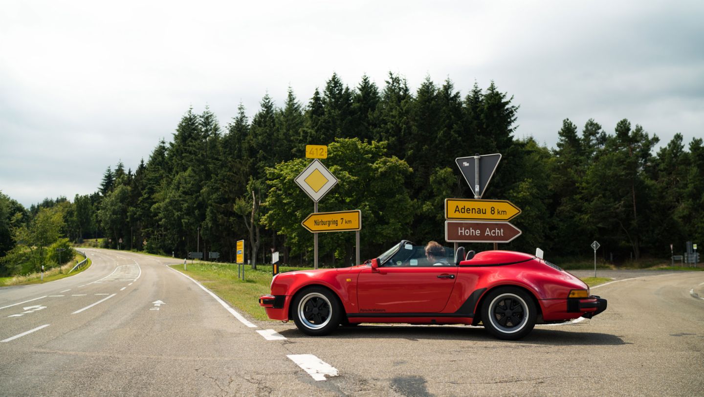 911 Carrera 3.2 Speedster (1989), Journey to Goodwood, 2018, Porsche AG